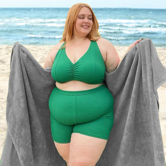 100% Egyptian Cotton 550 GSM | 2 Piece | Super Jumbo Bath Sheet Set, 100x225 cm - WESTLANE LINENS