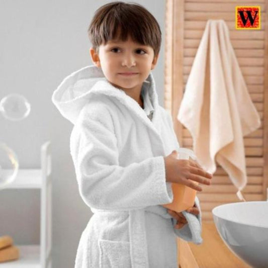 100% Egyptian Cotton Kids Bath Robe with hood for   8-10 years