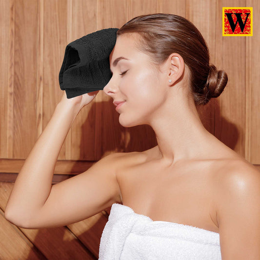 100% Premium Cotton 8 pc Face Towel Set, 30x30 cm - WESTLANE LINENS