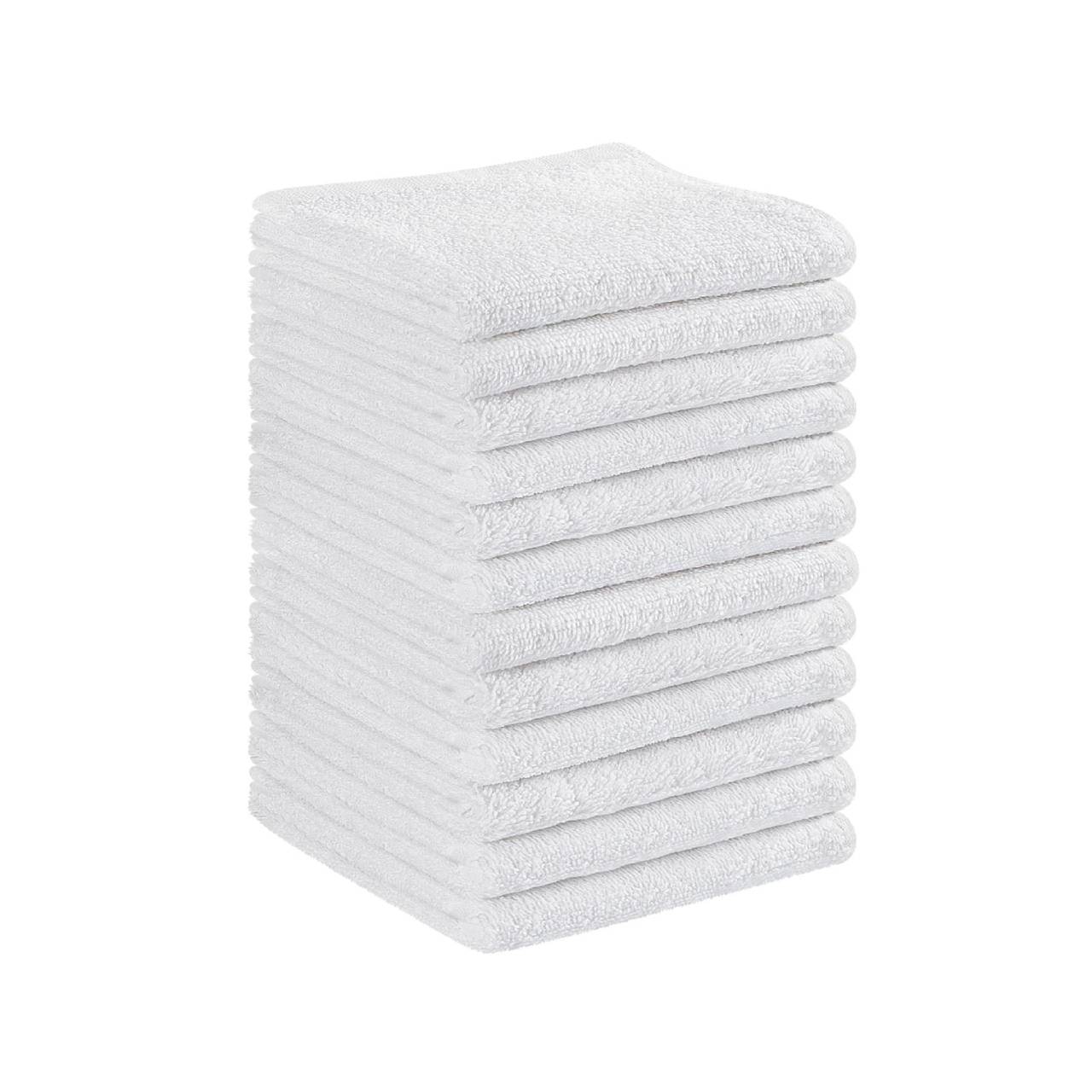 100% Cotton Premium Face Towels 10Pcs & 12Pcs Set, 30x30cm