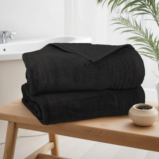 100% Egyptian Cotton 650gsm Super Soft Zero Twist Plush Bath Towels Set